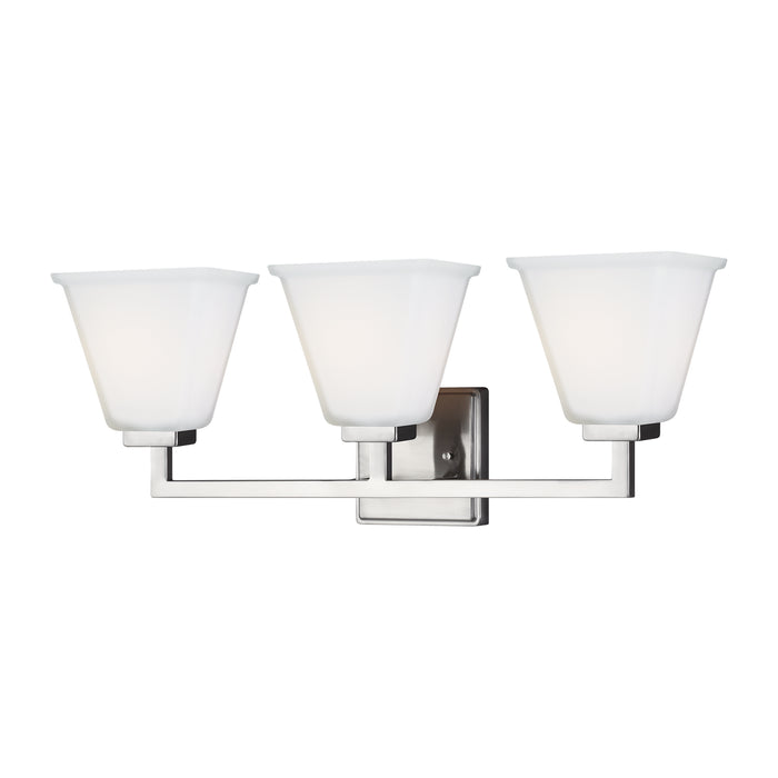 Myhouse Lighting Generation Lighting - 4413703-962 - Three Light Wall / Bath - Ellis Harper - Brushed Nickel