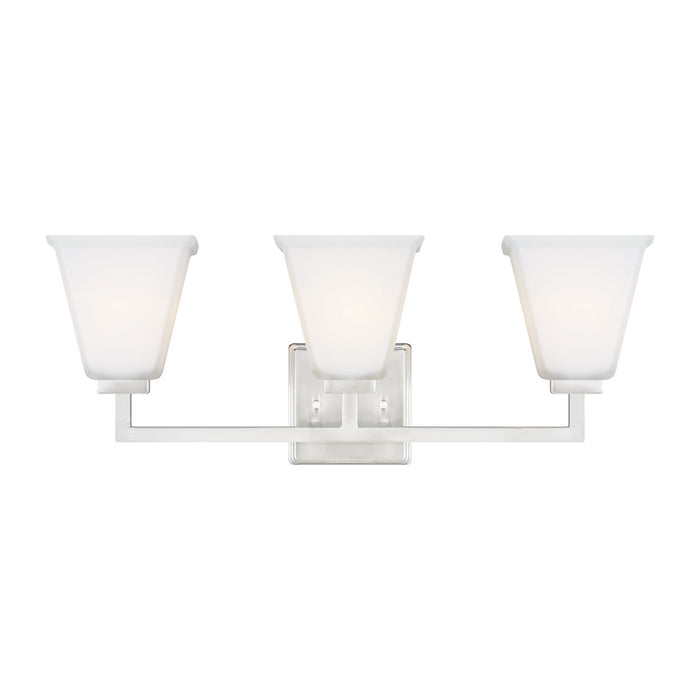 Myhouse Lighting Generation Lighting - 4413703-962 - Three Light Wall / Bath - Ellis Harper - Brushed Nickel