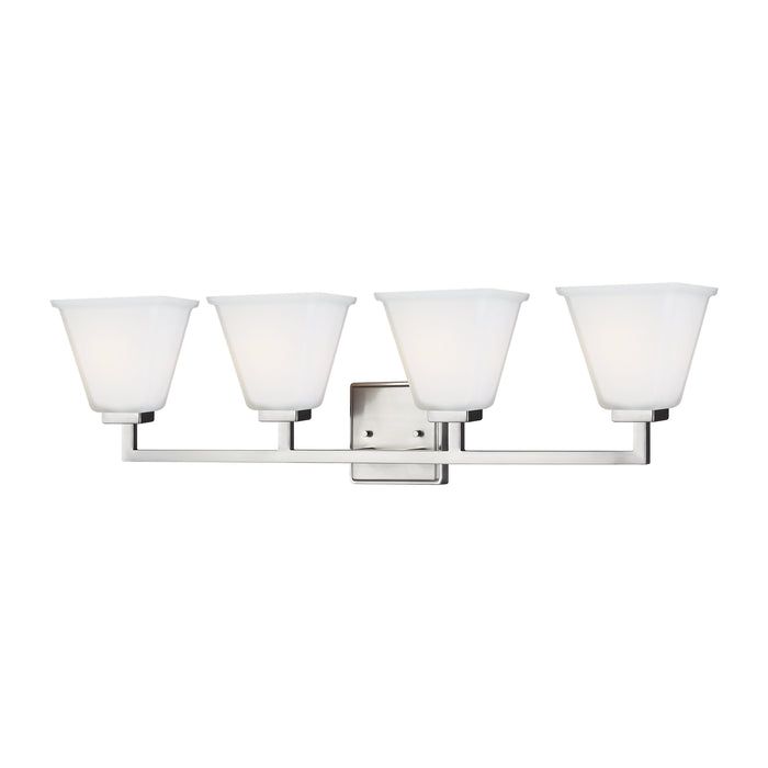 Myhouse Lighting Generation Lighting - 4413704EN3-962 - Four Light Wall / Bath - Ellis Harper - Brushed Nickel