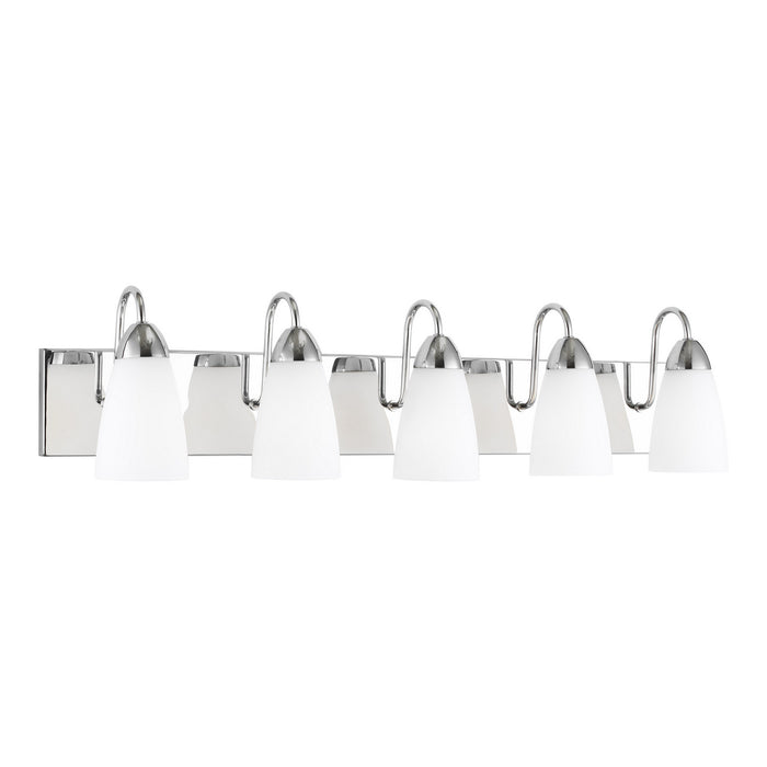 Myhouse Lighting Generation Lighting - 4420205-05 - Five Light Wall / Bath - Seville - Chrome