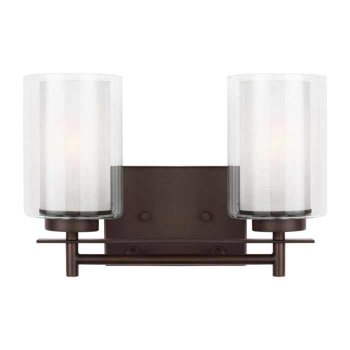 Myhouse Lighting Generation Lighting - 4437302-710 - Two Light Wall / Bath - Elmwood Park - Bronze