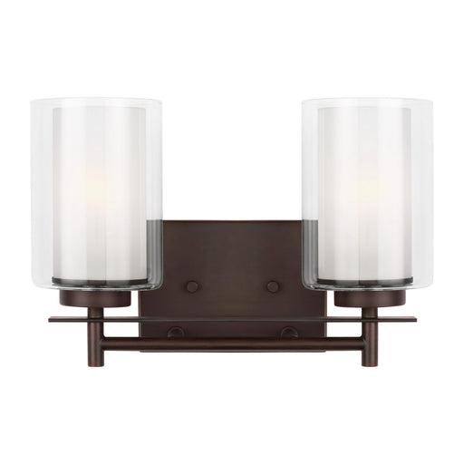 Myhouse Lighting Generation Lighting - 4437302EN3-710 - Two Light Wall / Bath - Elmwood Park - Bronze