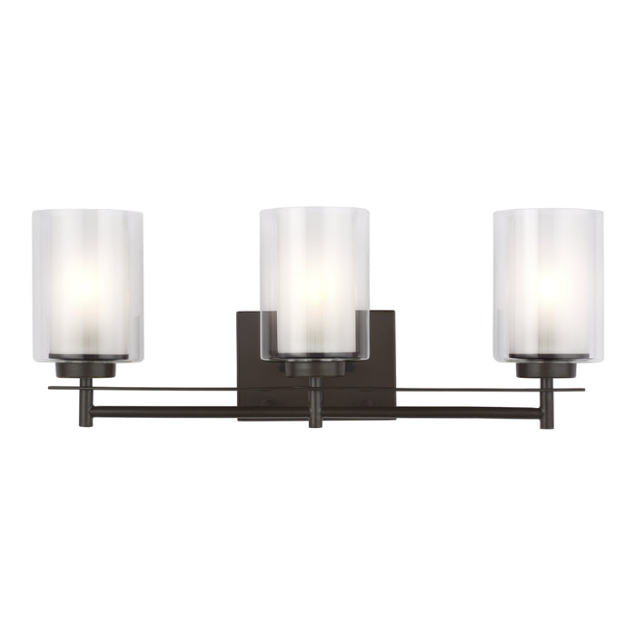 Myhouse Lighting Generation Lighting - 4437303-710 - Three Light Wall / Bath - Elmwood Park - Bronze