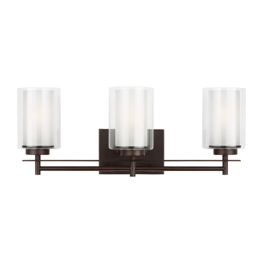 Myhouse Lighting Generation Lighting - 4437303-710 - Three Light Wall / Bath - Elmwood Park - Bronze