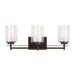 Myhouse Lighting Generation Lighting - 4437303-710 - Three Light Wall / Bath - Elmwood Park - Bronze