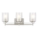 Myhouse Lighting Generation Lighting - 4437303-962 - Three Light Wall / Bath - Elmwood Park - Brushed Nickel