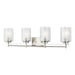 Myhouse Lighting Generation Lighting - 4437304-962 - Four Light Wall / Bath - Elmwood Park - Brushed Nickel