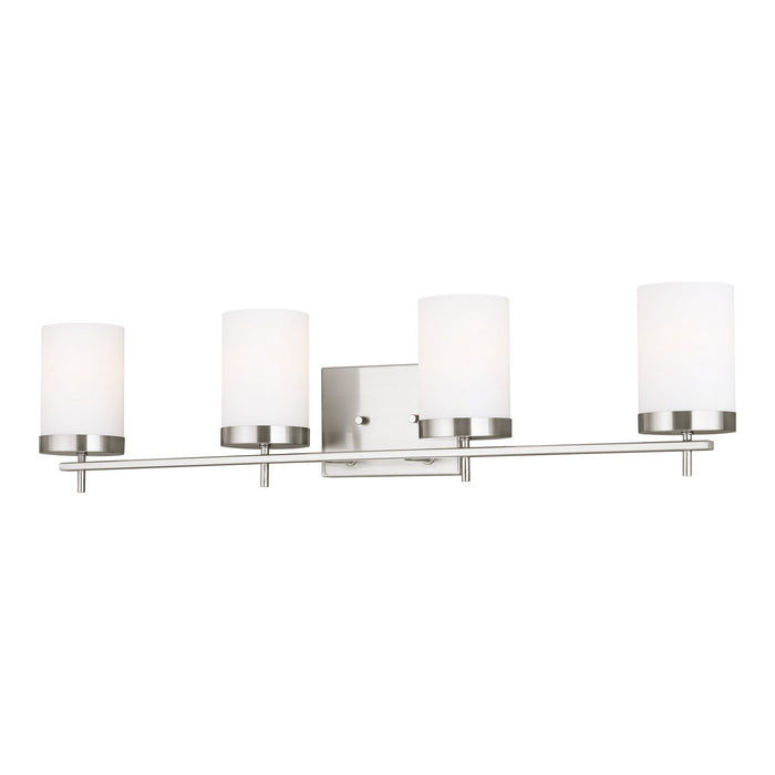 Myhouse Lighting Visual Comfort Studio - 4490304-962 - Four Light Wall / Bath - Zire - Brushed Nickel