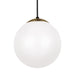 Myhouse Lighting Visual Comfort Studio - 6020-848 - One Light Pendant - Leo - Hanging Globe - Satin Brass