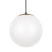 Myhouse Lighting Visual Comfort Studio - 6022-848 - One Light Pendant - Leo - Hanging Globe - Satin Brass