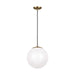 Myhouse Lighting Visual Comfort Studio - 602293S-848 - LED Pendant - Leo - Hanging Globe - Satin Brass