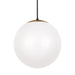 Myhouse Lighting Visual Comfort Studio - 6024EN3-848 - One Light Pendant - Leo - Hanging Globe - Satin Brass