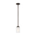 Myhouse Lighting Generation Lighting - 6137301-710 - One Light Mini-Pendant - Elmwood Park - Bronze