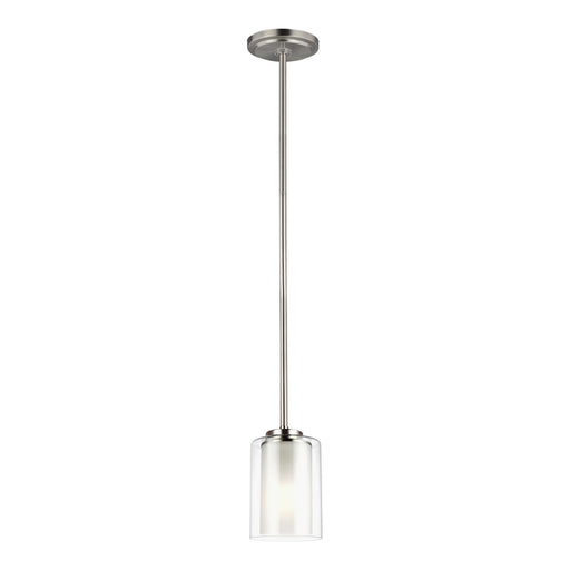 Myhouse Lighting Generation Lighting - 6137301EN3-962 - One Light Mini-Pendant - Elmwood Park - Brushed Nickel