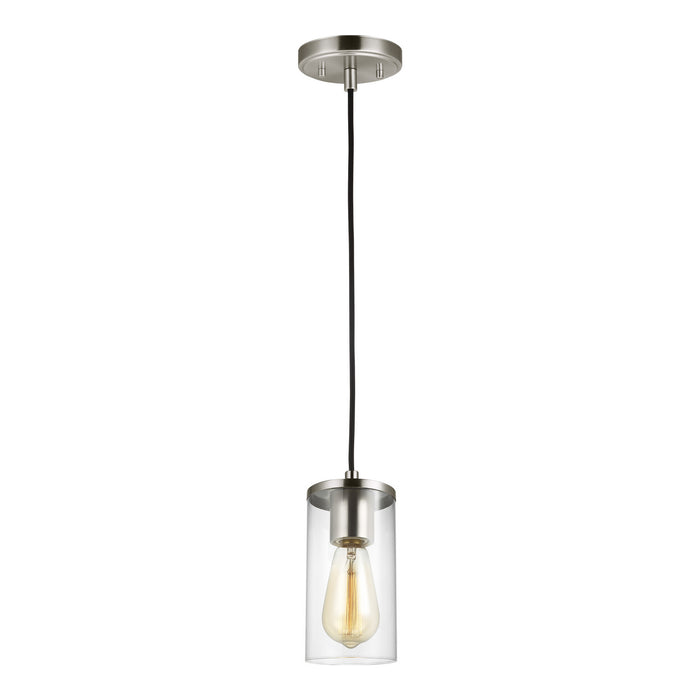 Myhouse Lighting Visual Comfort Studio - 6190301-962 - One Light Mini-Pendant - Zire - Brushed Nickel