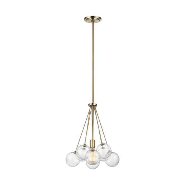 Myhouse Lighting Visual Comfort Studio - 6514301-848 - One Light Pendant - Bronzeville - Satin Brass