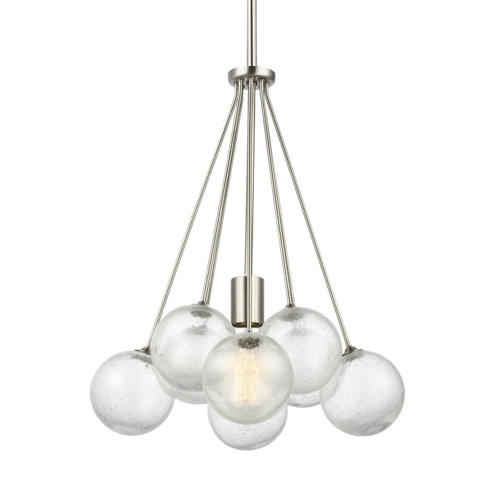 Myhouse Lighting Visual Comfort Studio - 6514301-962 - One Light Pendant - Bronzeville - Brushed Nickel