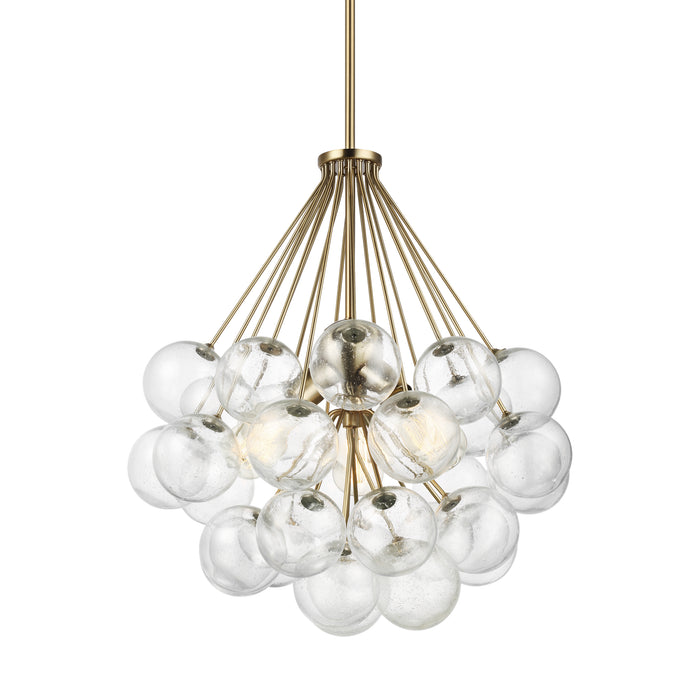 Myhouse Lighting Visual Comfort Studio - 6514303-848 - Three Light Pendant - Bronzeville - Satin Brass