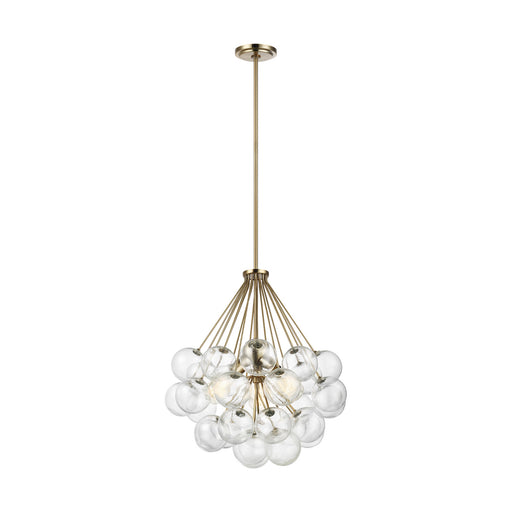 Myhouse Lighting Visual Comfort Studio - 6514303-848 - Three Light Pendant - Bronzeville - Satin Brass