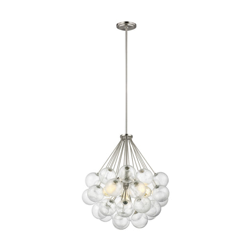 Myhouse Lighting Visual Comfort Studio - 6514303-962 - Three Light Pendant - Bronzeville - Brushed Nickel