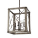 Myhouse Lighting Visual Comfort Studio - 6526304-872 - Four Light Hall / Foyer Pendant - Thornwood - Washed Pine