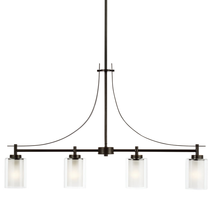 Myhouse Lighting Generation Lighting - 6637304-710 - Four Light Island Pendant - Elmwood Park - Bronze