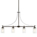 Myhouse Lighting Generation Lighting - 6637304-710 - Four Light Island Pendant - Elmwood Park - Bronze