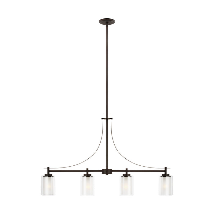 Myhouse Lighting Generation Lighting - 6637304-710 - Four Light Island Pendant - Elmwood Park - Bronze