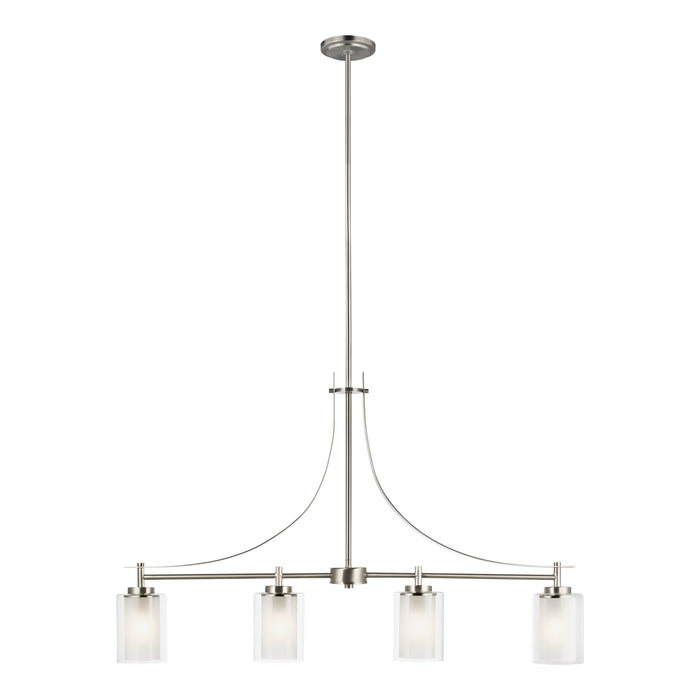 Myhouse Lighting Generation Lighting - 6637304-962 - Four Light Island Pendant - Elmwood Park - Brushed Nickel