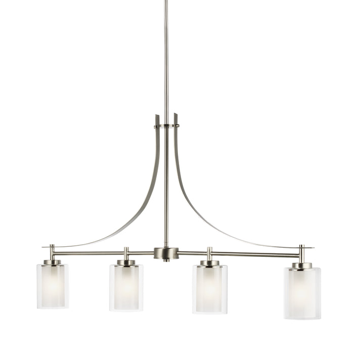 Myhouse Lighting Generation Lighting - 6637304-962 - Four Light Island Pendant - Elmwood Park - Brushed Nickel