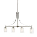 Myhouse Lighting Generation Lighting - 6637304-962 - Four Light Island Pendant - Elmwood Park - Brushed Nickel