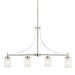 Myhouse Lighting Generation Lighting - 6637304-962 - Four Light Island Pendant - Elmwood Park - Brushed Nickel