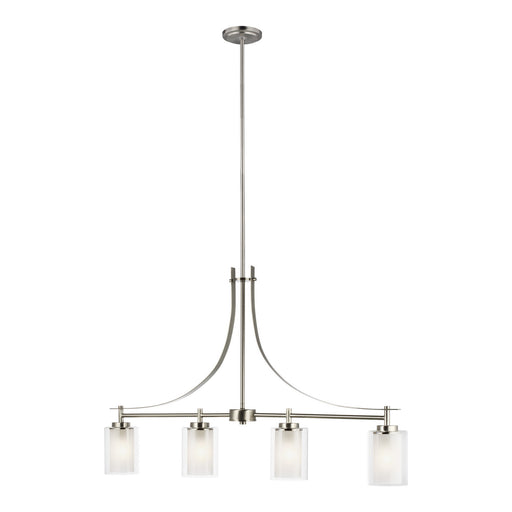 Myhouse Lighting Generation Lighting - 6637304-962 - Four Light Island Pendant - Elmwood Park - Brushed Nickel