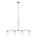 Myhouse Lighting Generation Lighting - 6637304EN3-962 - Four Light Island Pendant - Elmwood Park - Brushed Nickel