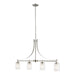 Myhouse Lighting Generation Lighting - 6637304EN3-962 - Four Light Island Pendant - Elmwood Park - Brushed Nickel