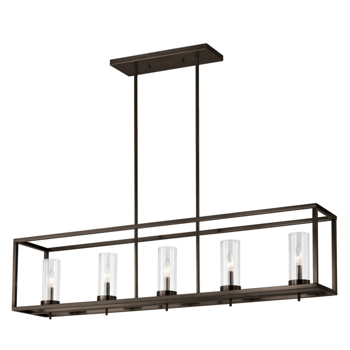 Myhouse Lighting Visual Comfort Studio - 6690305EN-778 - Five Light Island Pendant - Zire - Brushed Oil Rubbed Bronze