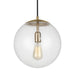 Myhouse Lighting Visual Comfort Studio - 6701801-848 - One Light Pendant - Leo - Hanging Globe - Satin Brass