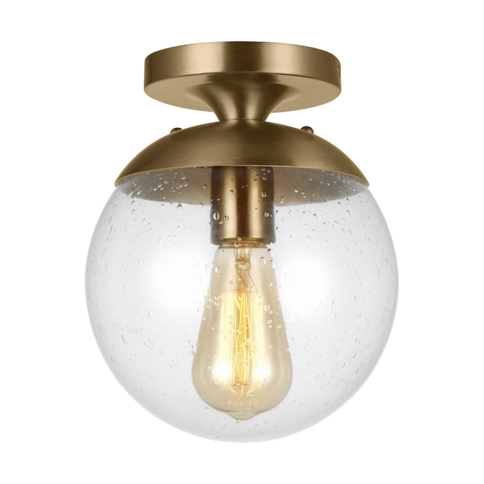 Myhouse Lighting Visual Comfort Studio - 7501801-848 - One Light Wall / Ceiling Semi-Flush Mount - Leo - Hanging Globe - Satin Brass