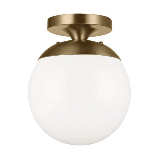 Myhouse Lighting Visual Comfort Studio - 7518-848 - One Light Wall / Ceiling Semi-Flush Mount - Leo - Hanging Globe - Satin Brass