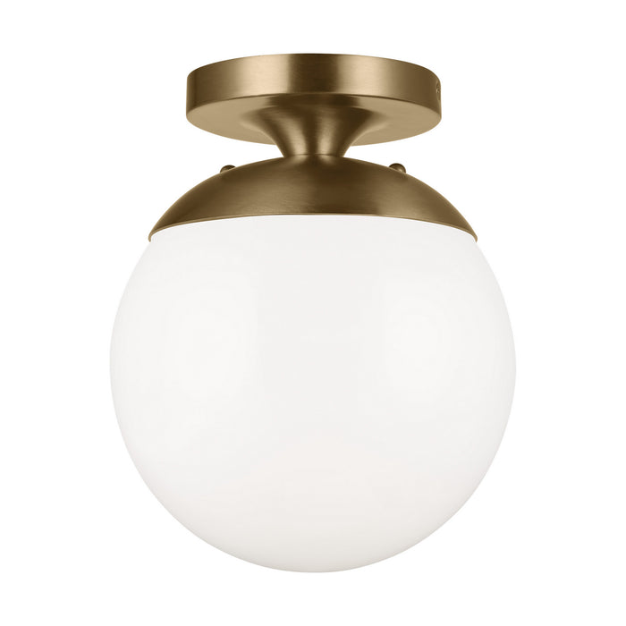 Myhouse Lighting Visual Comfort Studio - 7518-848 - One Light Wall / Ceiling Semi-Flush Mount - Leo - Hanging Globe - Satin Brass