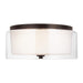 Myhouse Lighting Generation Lighting - 7537302-710 - Two Light Flush Mount - Elmwood Park - Bronze