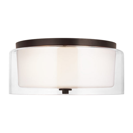 Myhouse Lighting Generation Lighting - 7537302EN3-710 - Two Light Flush Mount - Elmwood Park - Bronze