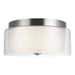 Myhouse Lighting Generation Lighting - 7537302EN3-962 - Two Light Flush Mount - Elmwood Park - Brushed Nickel