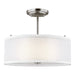 Myhouse Lighting Generation Lighting - 7737302-962 - Two Light Semi-Flush Mount - Elmwood Park - Brushed Nickel