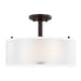 Myhouse Lighting Generation Lighting - 7737302EN3-710 - Two Light Semi-Flush Mount - Elmwood Park - Bronze