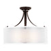 Myhouse Lighting Generation Lighting - 7737303-710 - Three Light Semi-Flush Mount - Elmwood Park - Bronze