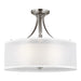 Myhouse Lighting Generation Lighting - 7737303-962 - Three Light Semi-Flush Mount - Elmwood Park - Brushed Nickel