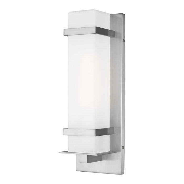 Myhouse Lighting Generation Lighting - 8520701-04 - One Light Outdoor Wall Lantern - Alban - Satin Aluminum