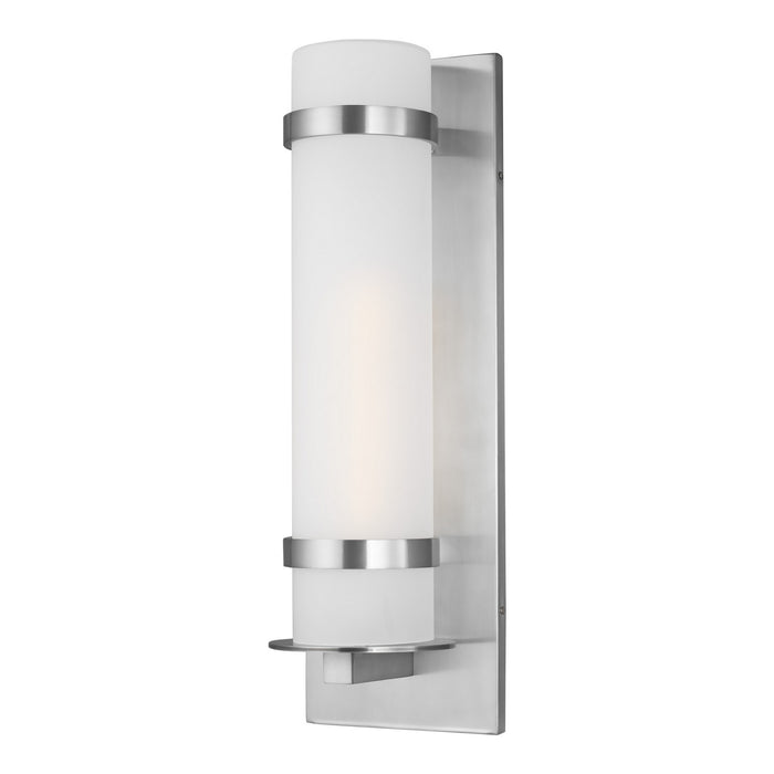 Myhouse Lighting Generation Lighting - 8718301EN3-04 - One Light Outdoor Wall Lantern - Alban - Satin Aluminum