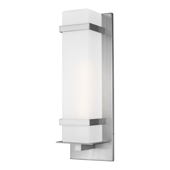 Myhouse Lighting Generation Lighting - 8720701-04 - One Light Outdoor Wall Lantern - Alban - Satin Aluminum